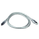 QVS - 3FT FireWire 400 6-pin to 4-pin Translucent