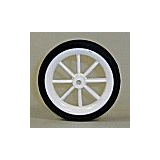 4" SPOKE CENTRE WHITE 1/4" BLACK SQUARE TYRE -- ATV2100