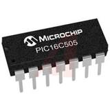 14 PIN, 1.5 KB OTP, 72 RAM, 12 I/O -- PIC16C505-04I/P