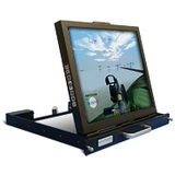 Rugged, Daylight and Sunlight Readable, 1U Rack Mount, Flip-up or Flip-down, Flat Panel LCD Monitor -- SlimLine Micro Solar