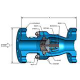 Flanged Spring Assisted Center Guided Check Valves -- DFT® Excalibur®