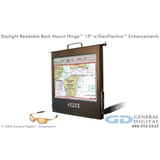 Rugged, Daylight and Sunlight Readable, Low Profile, Rack Mount, Flip-up / Flip-down, Flat Panel LCD Monitor -- Rack Mount Hinge Solar