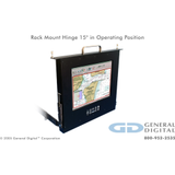 Rugged, Low Profile, Rack Mount, Flip-up/Flip-down, Flat Panel LCD Monitor -- Rack Mount Hinge