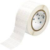 Brady B-427 Clear / White Vinyl Thermal Transfer Die-Cut Thermal Transfer Printer Label Roll - 0.5 in Width - 3/4 in Height - THT-80-427-5 -- THT-80-427-5