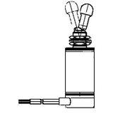 ET Series Toggle Switch, 1 pole, Electrically held- 2 position, Leadwire terminal, Locking Lever -- 25ET17-2-F