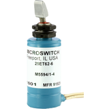 ET Series Toggle Switch, 1 pole, Electrically held- 2 position, Leadwire terminal, Tab Lever, Military Part Number M5594/1-4 -- 25ET62-6
