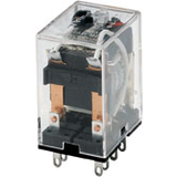 SZR-MY General Purpose Relay: LED Indicator/Diode Protection; Plug-in/Solder Terminal; DPDT; 24 Vdc -- SZR-MY2-X1-DC24V