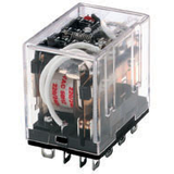SZR-LY General Purpose Relay: LED Indicator; Plug-in/Solder Terminal; 4PDT; 24 Vdc -- SZR-LY4-N1-DC24V