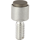 MG Series, Alnico VIII sintered cylindrical magnet, in externally threaded 8x32 metal bushing, 17,02 mm W x 7,87 mm Dia. [0.67 in W x 0.31 in Dia], bulk packaging of 100 pieces -- 102MG11-BP