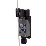 MICRO SWITCH SZL-VL-S Series Miniature Limit Switch: die-cast metal housing with glass-filled, flame retardant thermoplastic cover; side rotary adjustable rod Ø2,5 mm, 125 mm long; IP67 sealing, -- SZL-VL-S-C-N-M