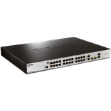 24-Port Fast Ethernet Managed L2 Switch with 2 10/100/1000 ports and 2 Gigabit Combo BASE-T/SFP ports -- DES-3200-28P