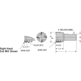 Excelerator Series End Mill -- WSAN-1 1/2-RH