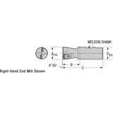 Excelerator Series End Mill -- WSSP-70000.3-RH