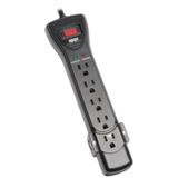 Protect It! 7-Outlet Surge Protector, 7 ft. Cord with Right-Angle Plug, 2160 Joules, Diagnostic LEDs, Black Housing -- SUPER7B