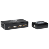 4-Port USB 2.0 over Cat5/Cat6 Extender Hub Kit, Transmitter &amp; Receiver, USB up to 328 ft. (100 m), TAA -- B203-104