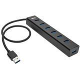7-Port Portable USB 3.0 SuperSpeed Mini Hub, Aluminum -- U360-007-AL