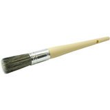 #6 13/16" Round Sash Brush, Grey Bristle Fill, 2" Trim Length, Plain Foam Handle -- 40120