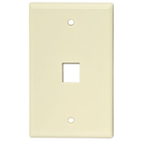 QUICKPORT 1 PORT WALLPLATE LIGHT ALMOND -- LE-41080-1TP