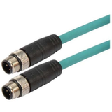 Category 5e M12 4 Position D code Double Shielded Industrial Cable, M12 M / M12 M, 5.0m -- T5A00009-5M