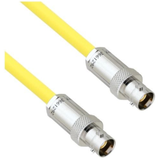 Halogen Free Cable Assembly TRB 3-Lug Cable Jack to Jack .245" O.D. -30C +80C 50 Ohm Triaxial Yellow 1' -- MSA00298-12N