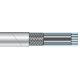 Alpha Essentials Multi-Conductor Cable - Braid Shield - 24 AWG 5 Conductor - White - 600V - 1000ft - Alpha 2821/5 WH001 -- 2821/5 WH001