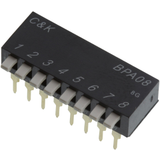 Dip Switch, Spst, 0.025A, 25Vdc, Tht; No. Of Circuits C&amp;k Components -- BPA08B