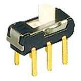 Slide Switch, Spdt, 0.2A, 12Vdc, Th; Contact Configuration Nidec Copal Electronics -- CL-SB-12C-01