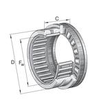 Needle Roller Axial Cylindrical Roller Bearings -- NKXR25-XL