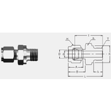 SUPERLOK MALE CONNECTOR FOR BONDED WASHER SEAL - SGMC -- SGMC 3M-2G