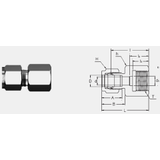 SUPERLOK GAUGE CONNECTOR - SGC -- SGC 12M-6G