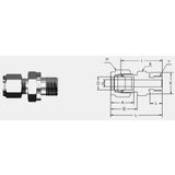 SUPERLOK MALE CONNECTOR FOR METAL GASKET SEAL - SOMC -- SOMC 20M-12G
