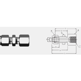 SUPERLOK BULKHEAD FEMALE CONNECTOR - SBFC -- SBFC 4-4N