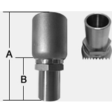 SHFBW SERIES - STAINLESS STEEL METRIC TUBE STUB -- SHFBW-08-16MTS