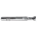 Cobalt HSS End Mills -- 2 Flute, Single End - Long Reach