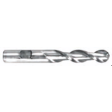 Cobalt HSS End Mills -- 2 Flute, Single End - Aluminum Ball End