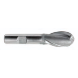 Cobalt HSS End Mills -- 2 Flute, Single End - Ball End