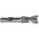 Cobalt HSS End Mills -- 2 Flute, Single End - Keyway